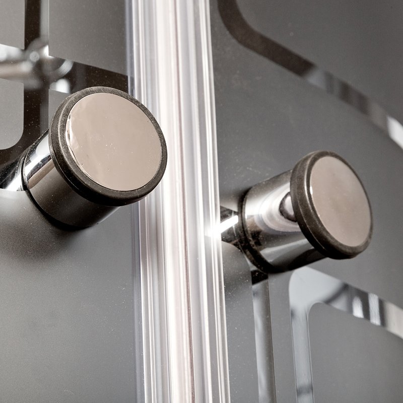 ЕМ1511 R N LED с гм. Душевая кабина DETO Серия EM BМ4590 N (без крыши) BLACK - Вид №10