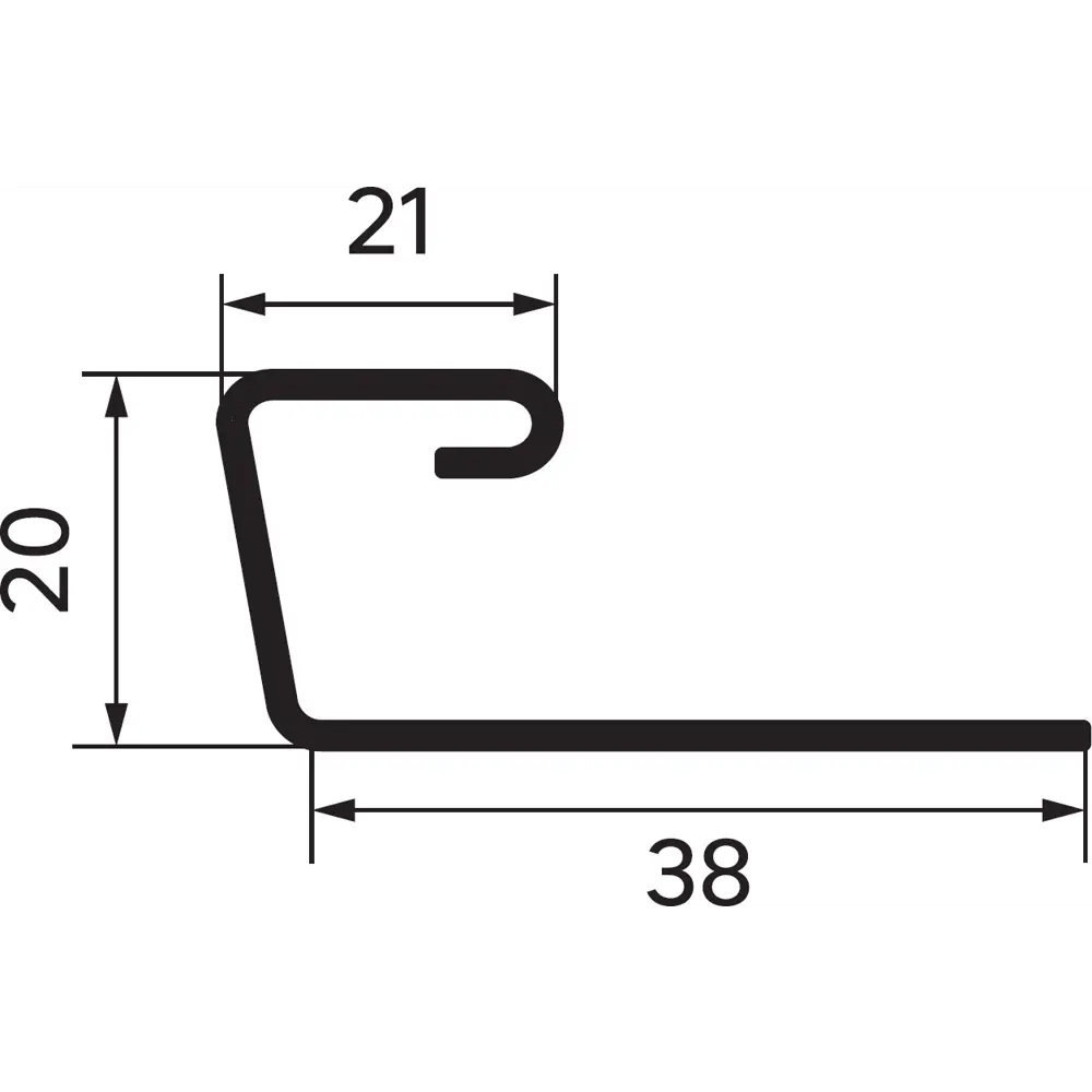 87936748 J-профиль для фасадных панелей Artens цвет серый STLM-1016082  - Вид №1