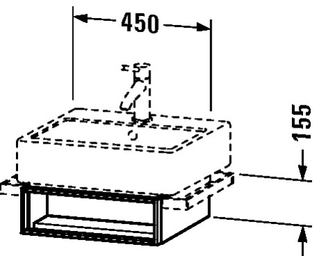 VE600300707 Vero Тумбочка подвесная Бетонно-серый матовый декор Duravit - Вид №1