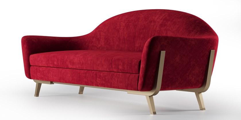 Duquesa & Malvada 3-х местный бархатный диван Caprice Dmu011 - Вид №3