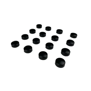Заглушка для болтов к стеклу Domani-Spa ø10 мм пластик цвет черный, 16 шт