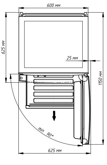 9246453 Холодильник с морозильником   Бирюса B6139 черный STDN-0086839 - Вид №11