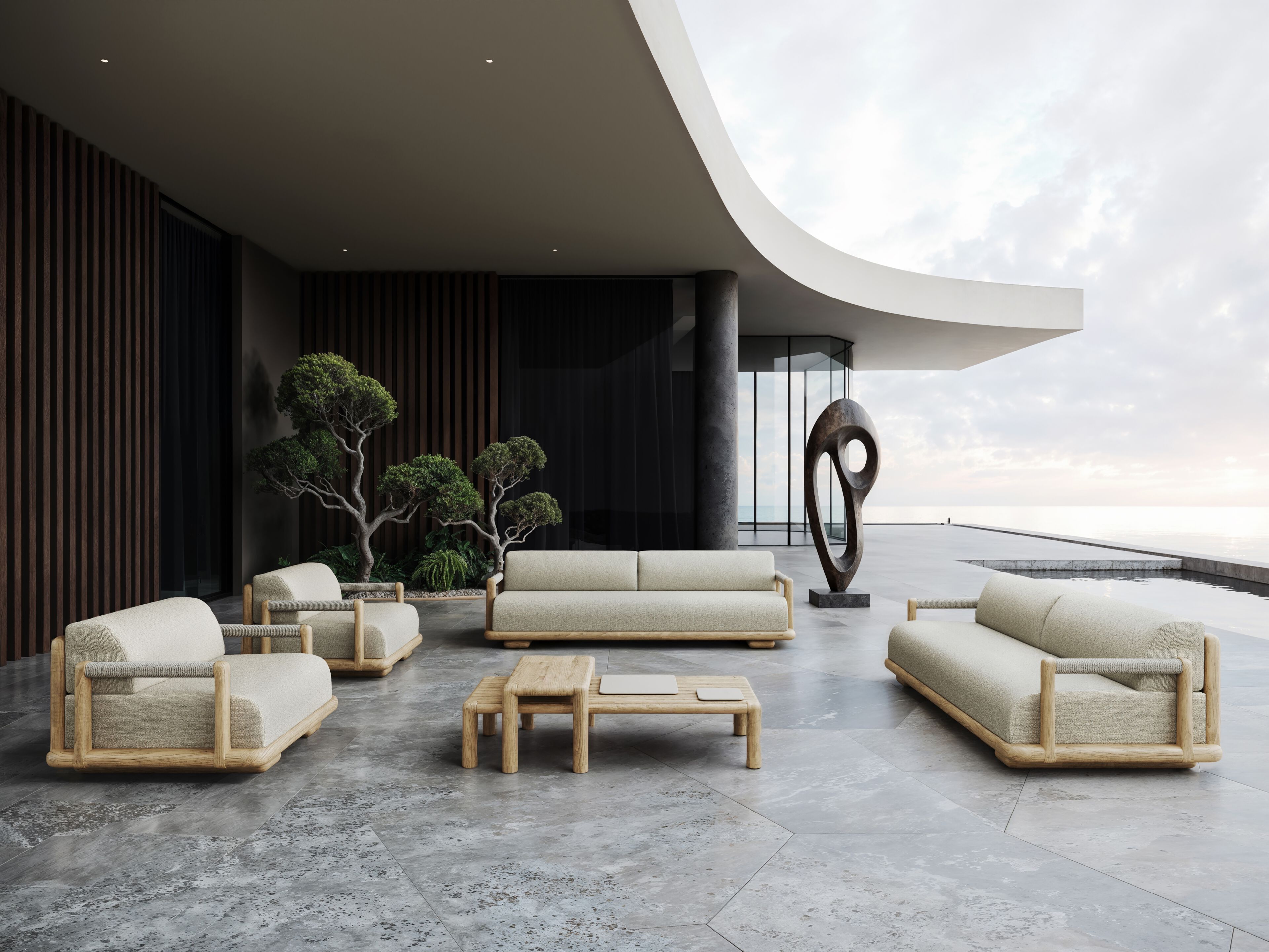 Деревянный прямоугольный садовый столик SNOC Caleo ARCH-00021741 - Вид №4