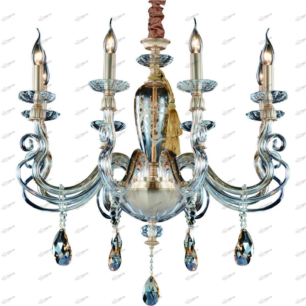 Подвесная люстра Divinare Carl 5124/07 LM-8 DIVINARE ДИЗАЙНЕРСКИЕ, CARL AMBER 074961 Бежевый 