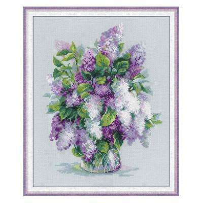 1447 Набор для вышивания Нежная сирень 24 х 30 см RIOLIS Сотвори Сама 
