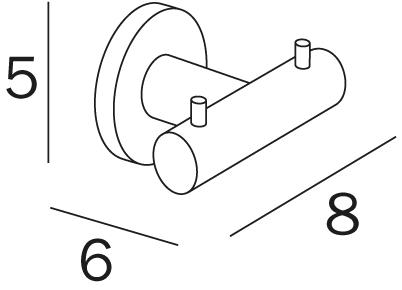 INDA® Двойной крючок для халата Touch A46210 - Вид №2