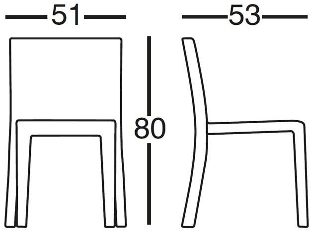 VONDOM Садовый стул из смолы Jut sun-id-1473819 - Вид №6