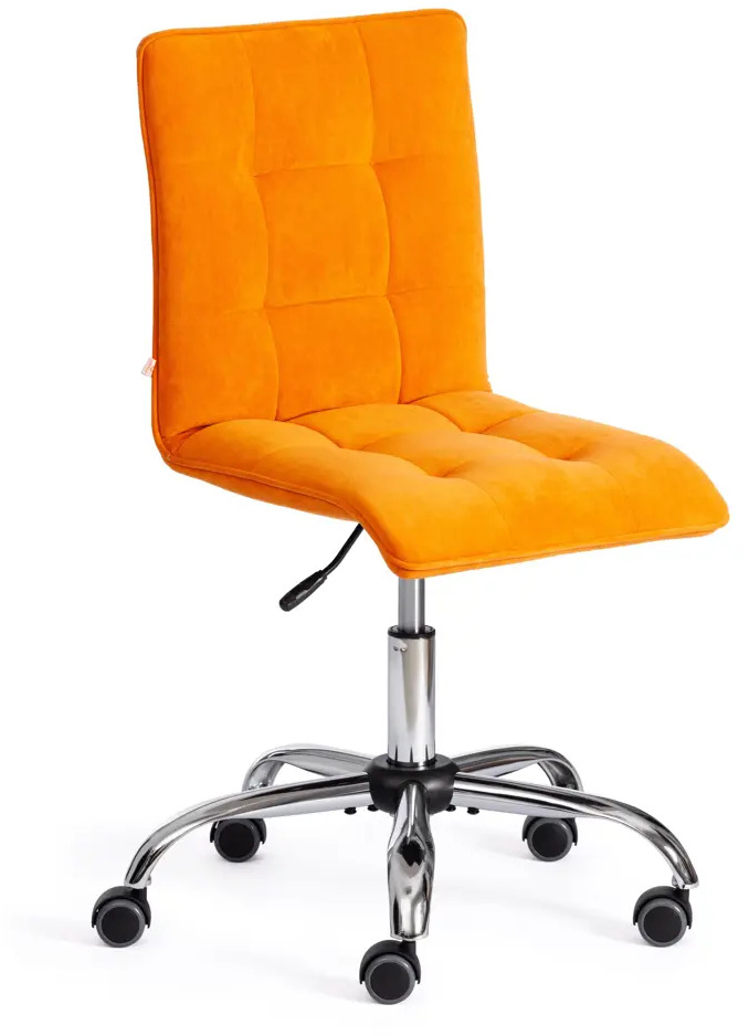 90235669 Кресло компьютерное Сантиметр Tetchair флок цвет оранжевый 13499 STLM-0143075