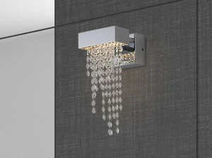 ILFARI Бра из металла с прямым светом и кристаллами swarovski® в современном стиле Frozen eyes