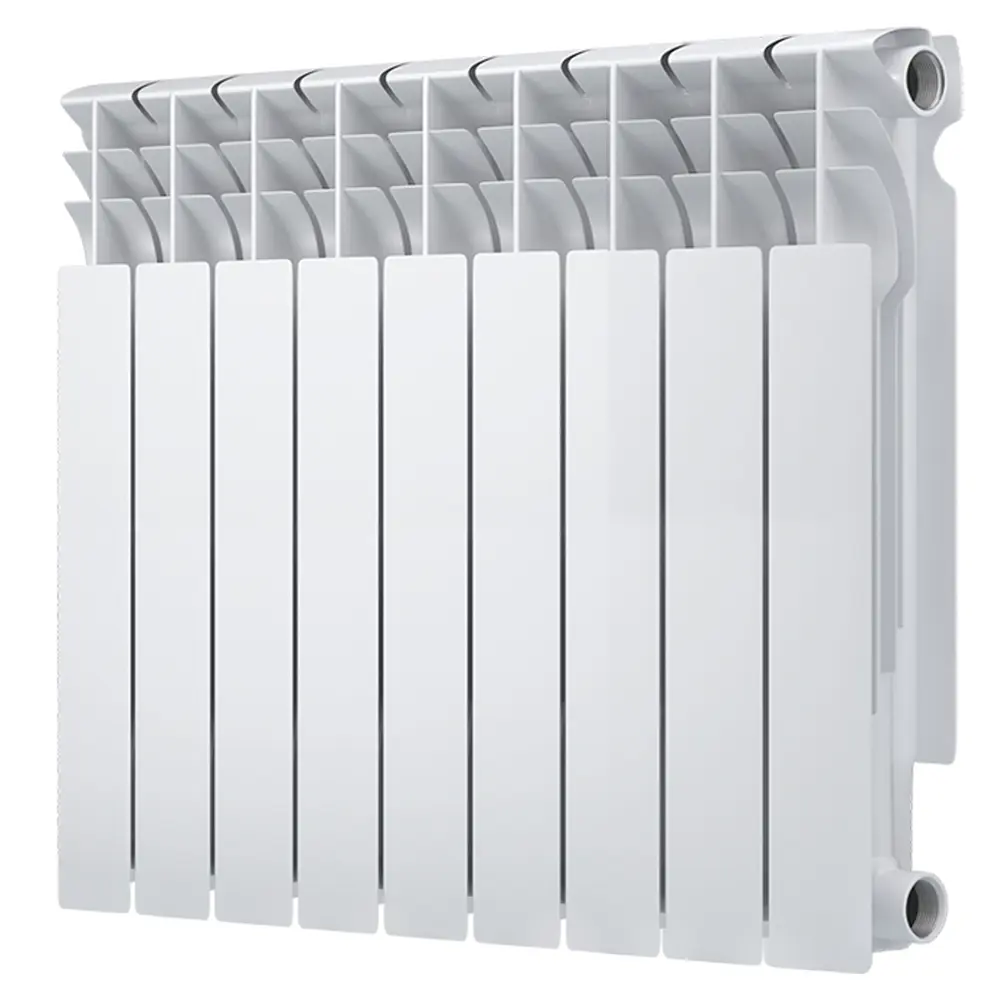 Радиатор секционный Monlan Bimetal 500/80 9 секций боковое подключение биметалл белый STLM-2154396 - Вид №1