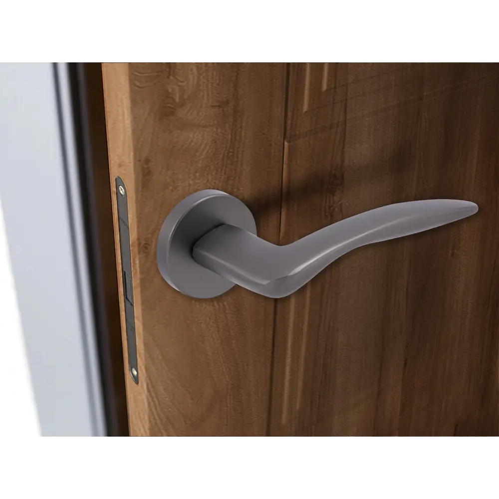 Дверные ручки Фабрика замков Potaissa без запирания цвет графит STLM-2015291 - Вид №5