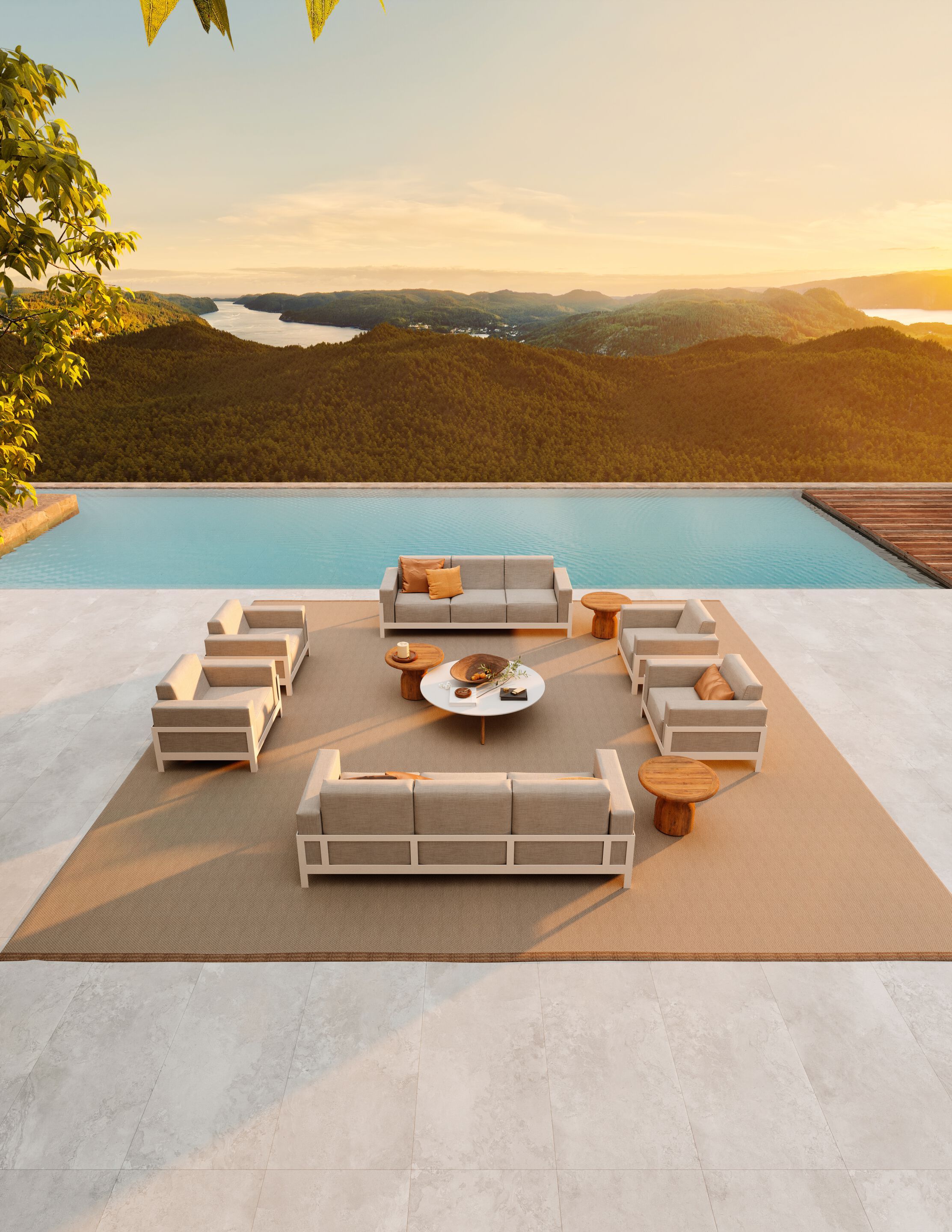 Тканевое садовое кресло с подлокотниками для контракта Walters More Comfort ARCH-00116717 - Вид №8