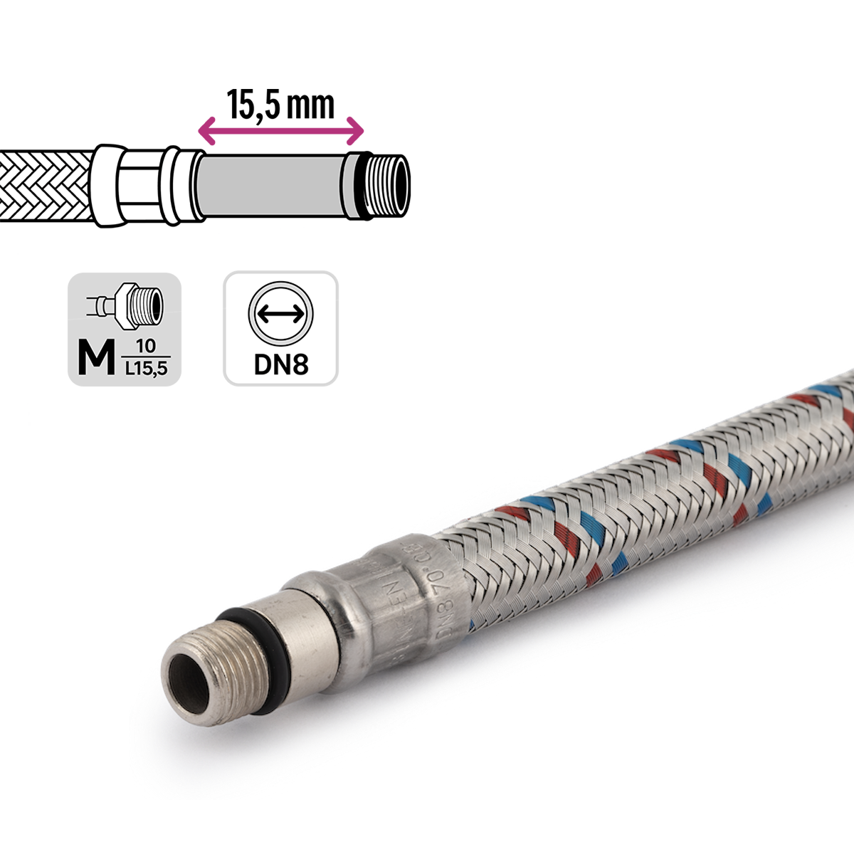 Гибкая подводка Equation для смесителей - универсальное подключение воды 82661657 STLM-0033138 - Вид №3
