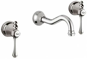 Rubinetteria Giulini Смеситель для умывальника настенный на 3 отверстия без сливного крана Londra 7223