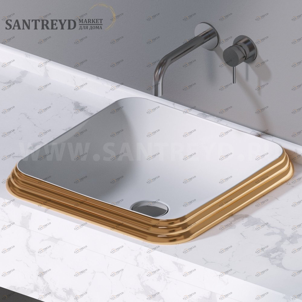 L609250 Накладная раковина под столешницу  квадратная A. e T. Italia GLASS AeT ITALIA