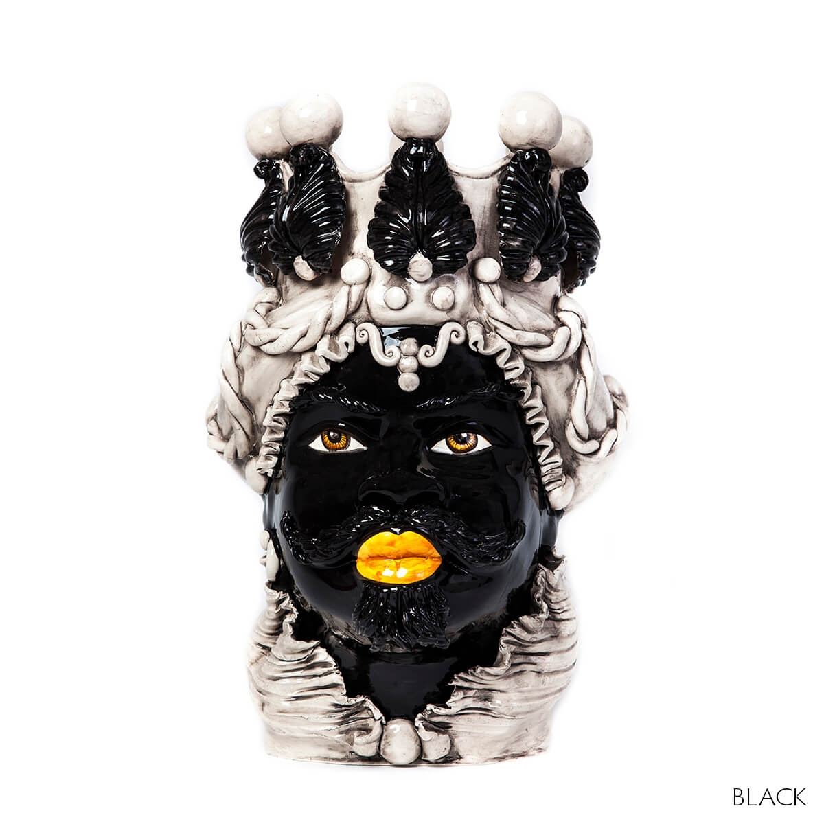 200655-77 ABHIKA ВАЗА МУЖСКАЯ МОРО БОЛЬШАЯ DK.BROWN  - Вид №5