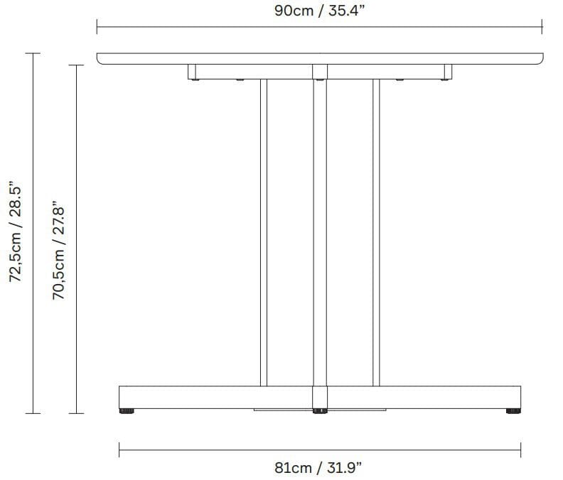 Круглый стол из дуба со спицами Form & Refine Trefoil ARCH-00080822 - Вид №6