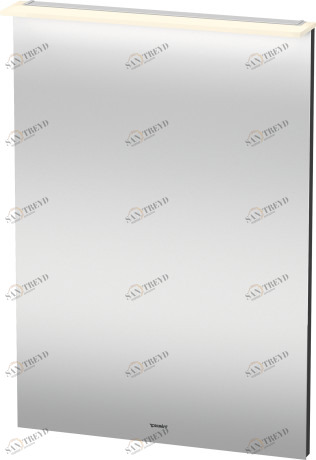 XL749204949 Зеркало с подсветкой X-Large #XL7492 600 x 36/105 мм Графит матовый, декор Duravit