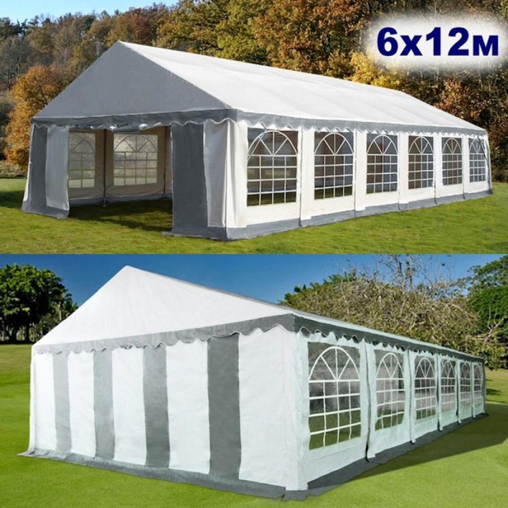 AFM-15612B White/Grey Шатер-павильон для кафе 6х12 Afina 