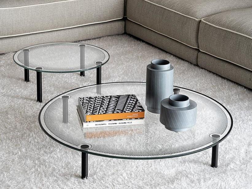 Casamilano Низкий круглый журнальный столик из алюминия и стекла sun-id-1423318 - Вид №1