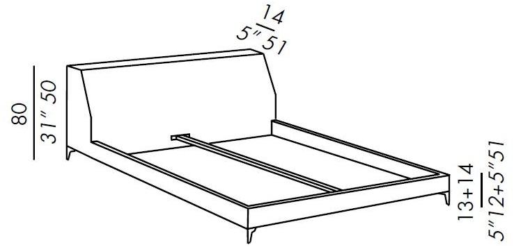 Meridiani Двуспальная кровать с мягким изголовьем Louis up sun-id-1381265 - Вид №2