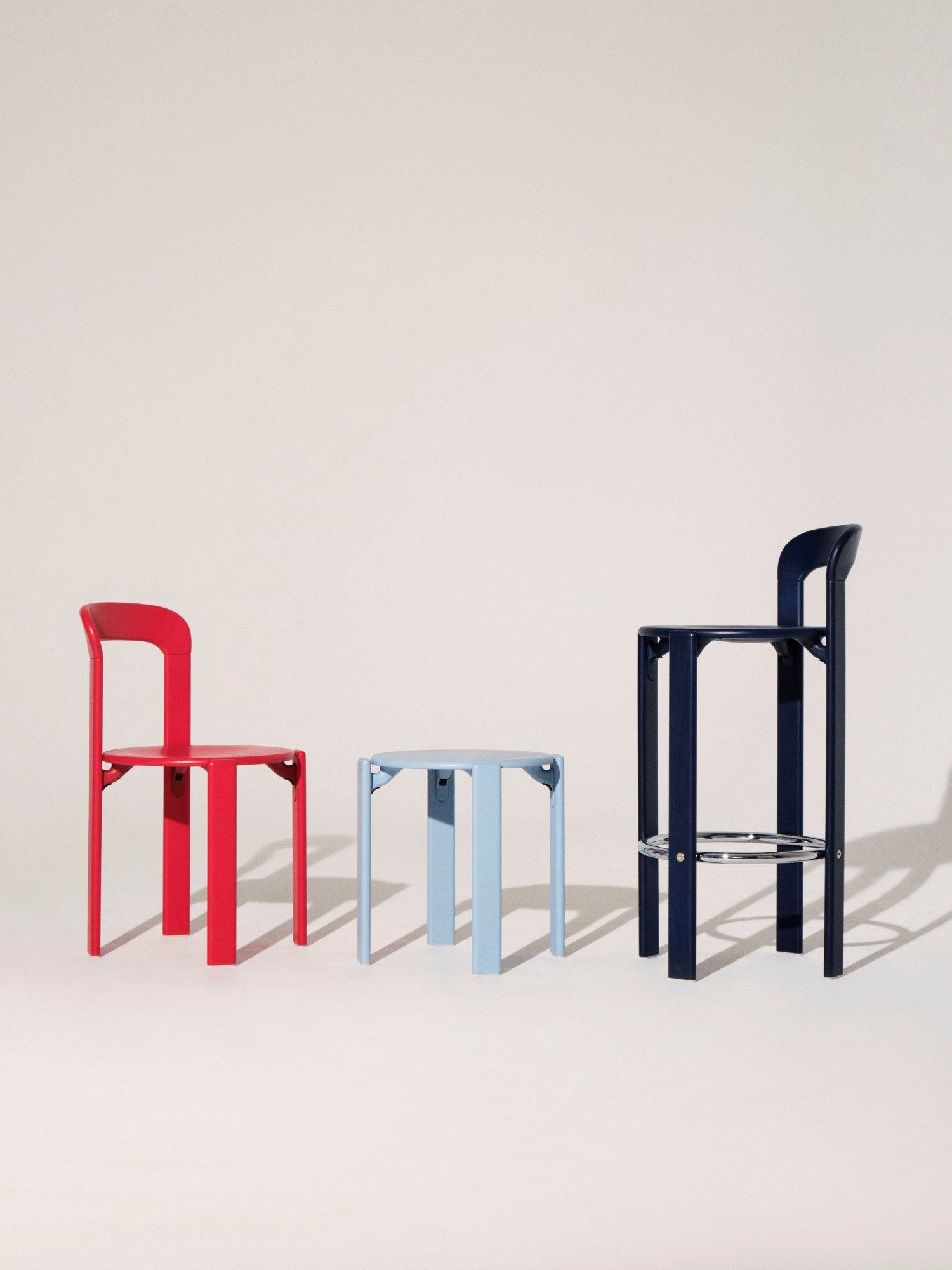 Высокий стул из бука с подставкой для ног Hay Rey ARCH-00016738 - Вид №8