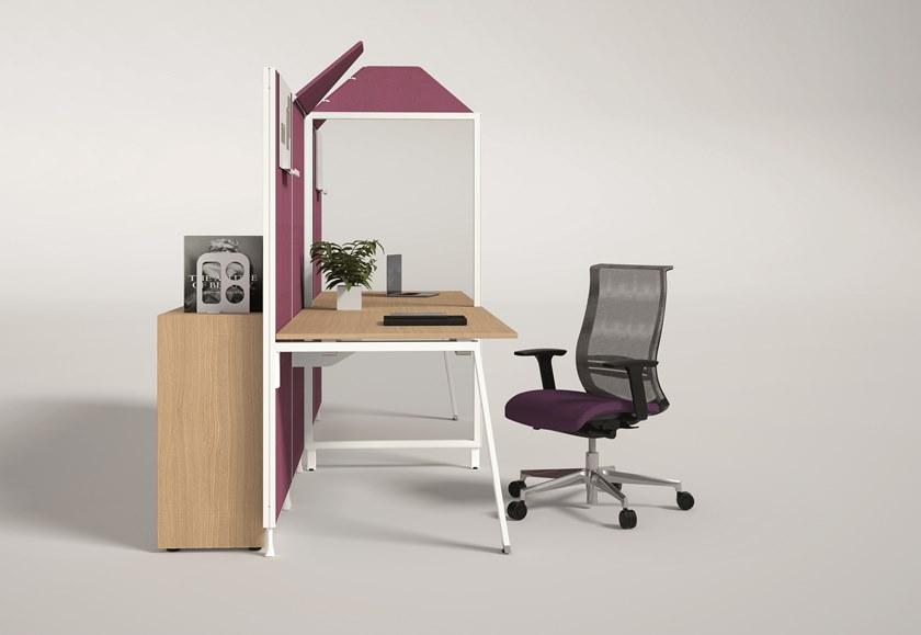 Bralco Отдельностоящая офисная перегородка из алюминия и стекла Kubick sun-id-1377515 - Вид №11