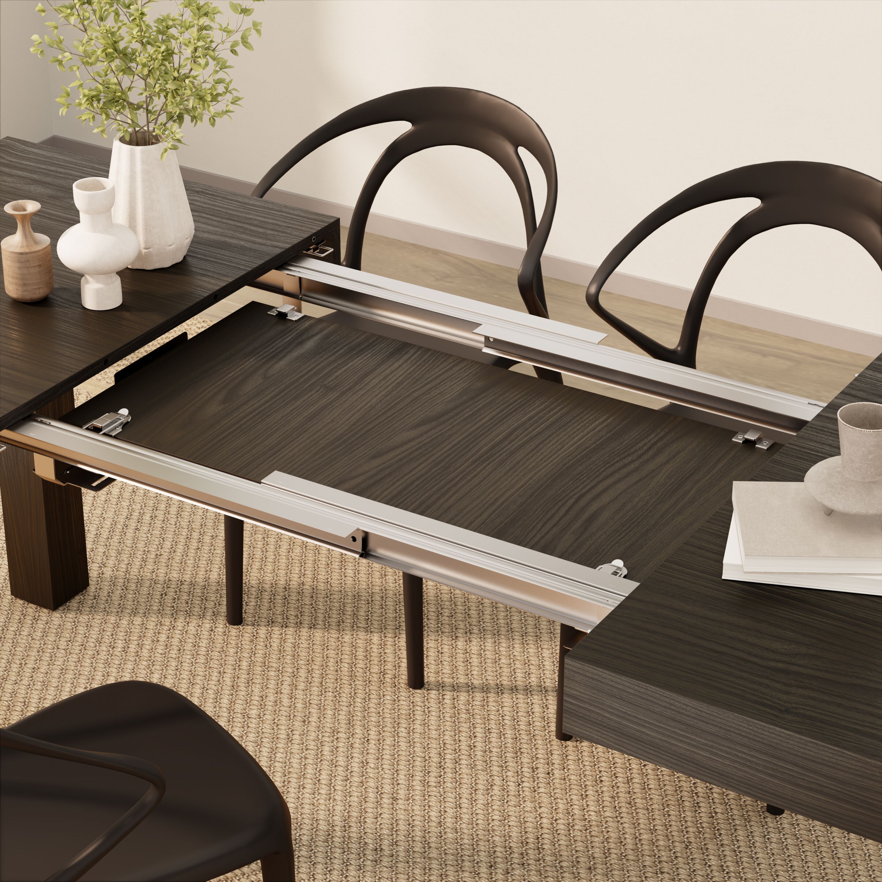 Выдвижной прямоугольный обеденный стол из меламиновой ткани Mobili Fiver First ARCH-00116162 - Вид №18