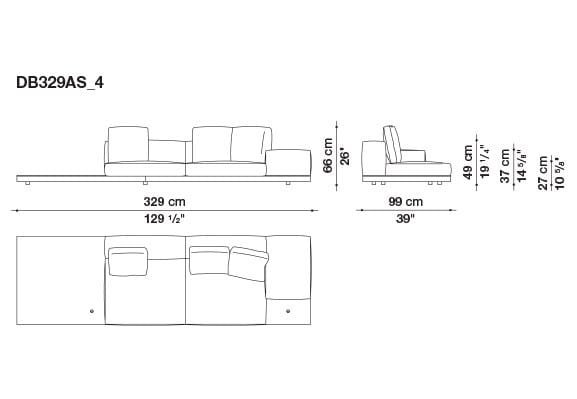 Кожаный диван B&B Italia док ARCH-00106863 - Вид №110