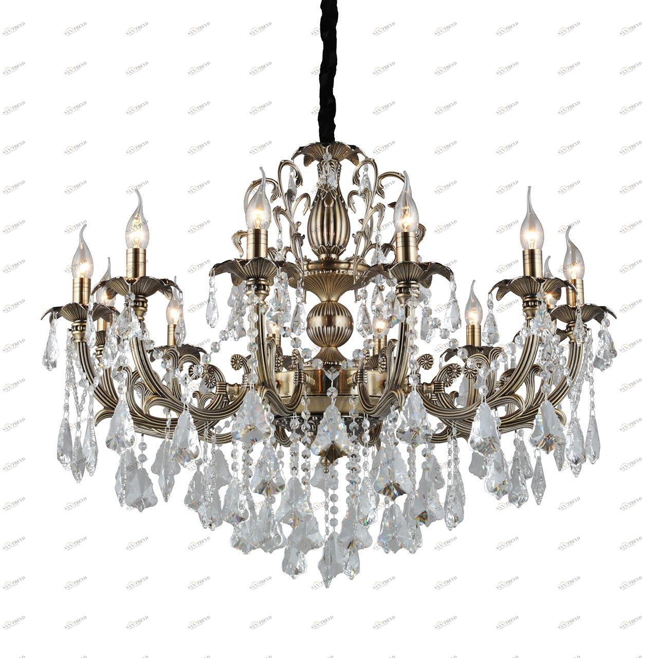 Подвесная люстра Omnilux Grosseto OML-77733-12 бронза OMNILUX ДИЗАЙНЕРСКИЕ, GROSSETO 280129 Бронза 