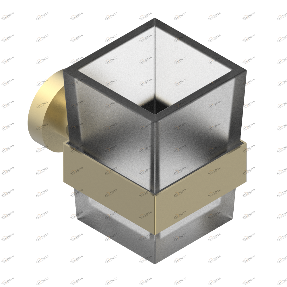 G1T-536 Стакан настенный для зубных щёток Thg-paris Beluga Покрытие PVD матовая латунь G1T-536 CAT.F