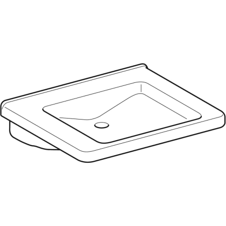 128576000 Раковина Geberit Renova Comfort Square, безбарьерная Geberit  - Вид №16