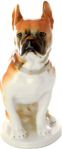 89132 Императорский фарфоровый завод Скульптура "Бульдог" Фарфор твердый