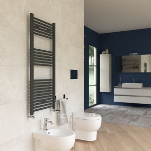 Настенный стальной полотенцесушитель с горячей водой