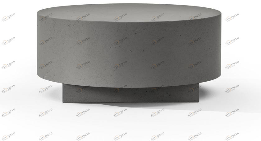 Cimento Круглый журнальный столик из cimento® Tronchetto sun-id-1360011