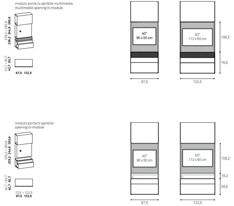 Caccaro Гардероб с открывающейся тумбой под телевизор и полным остеклением Roomy sun-id-1493058 - Вид №5