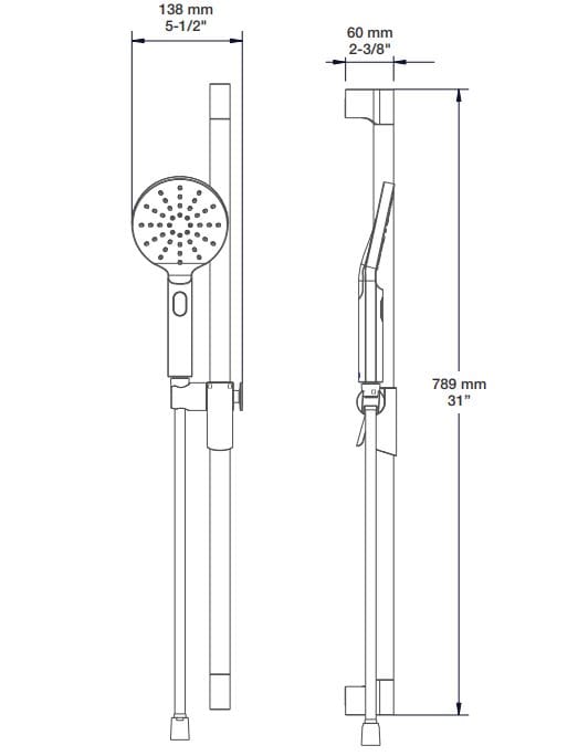 Набор для душа с ручным душем BARIL Sens B45 ARCH-00020546 - Вид №1