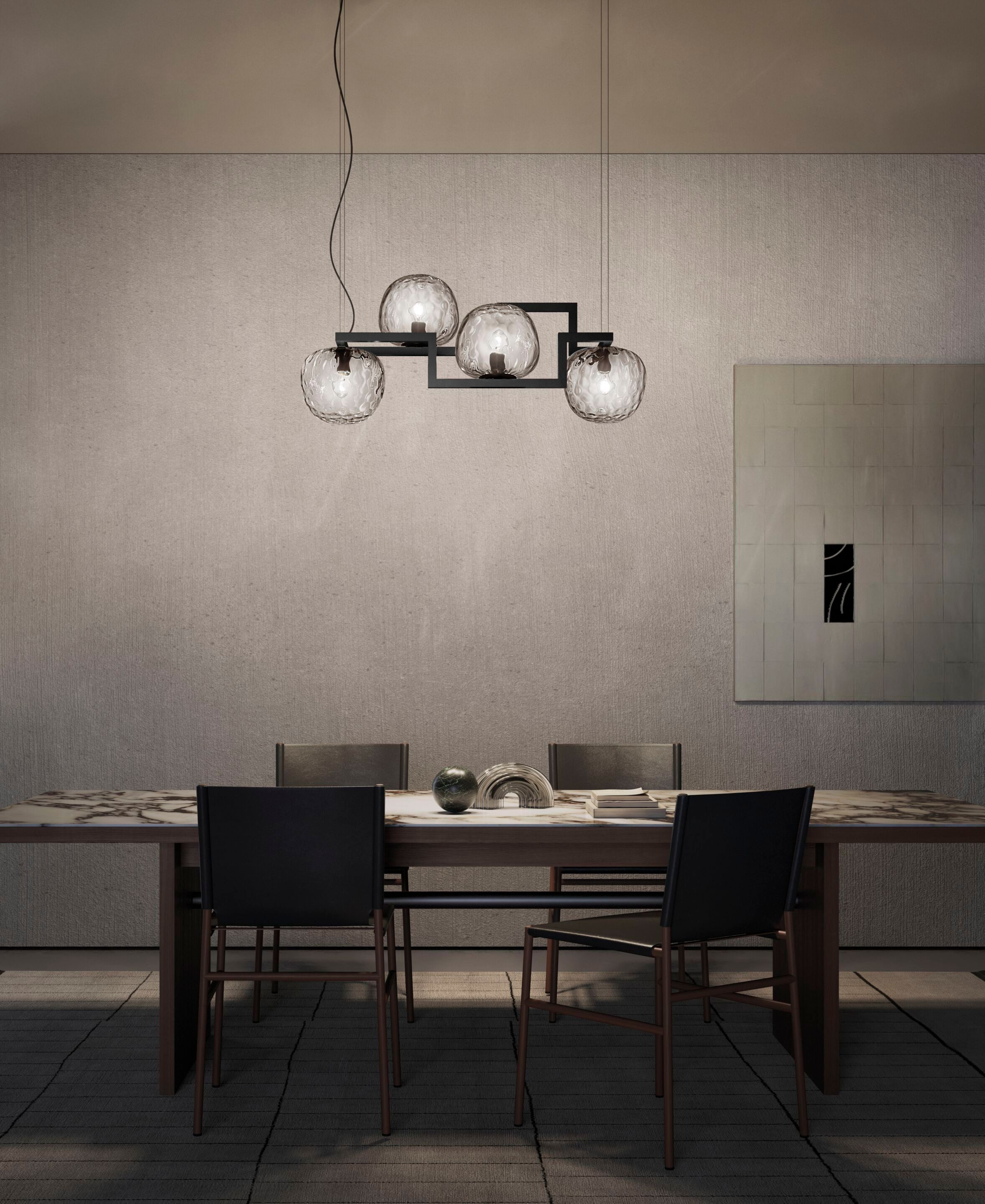 Стеклянный и металлический подвесной светильник Vetreria Vistosi Globose ARCH-00146760 - Вид №1