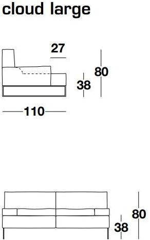 Frigerio Salotti Мягкий 4-х местный кожаный диван Cloud sun-id-1408690 - Вид №2
