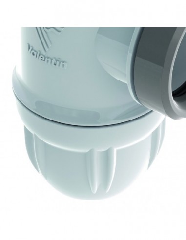 750700 001 00  Сифон для мойки Connectic, регулируемый, из двух материалов, Д. 40 мм, сертифицирован NF, пластик Valentin Белый  - Вид №5