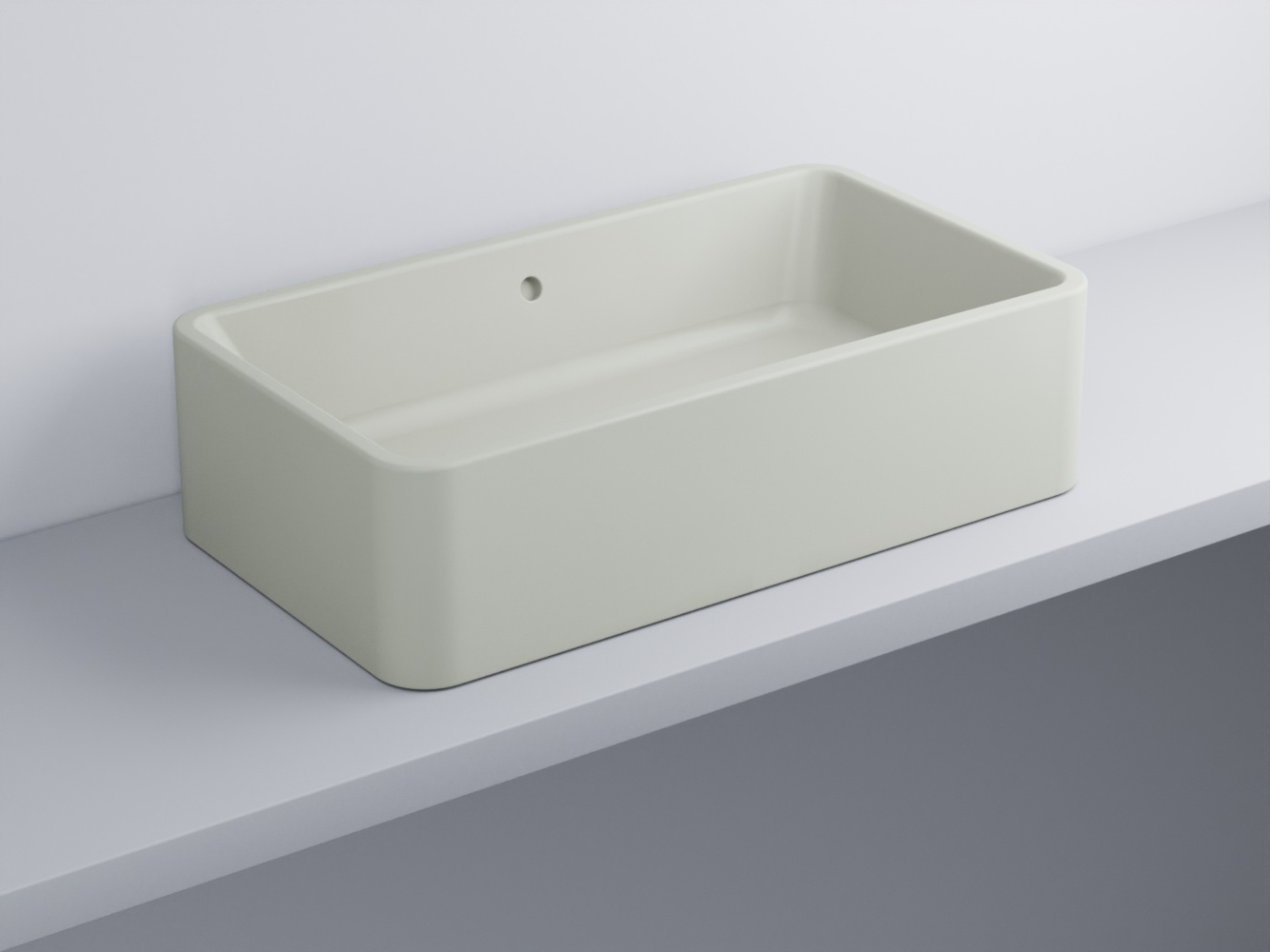 SHLAA7520-PM Раковина накладная прямоугольная с переливом 75 x 20 h cielo Shui Ceramica Cielo