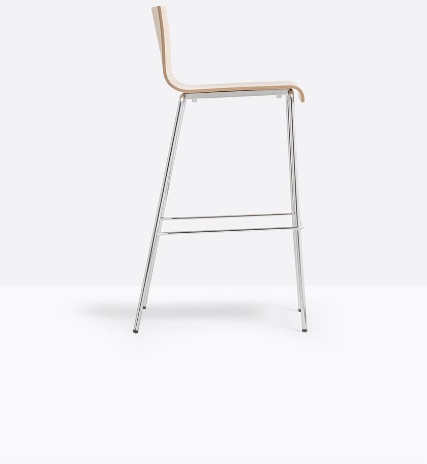 Pedrali Высокий табурет с подставкой для ног Kuadra sun-id-1416367 - Вид №1