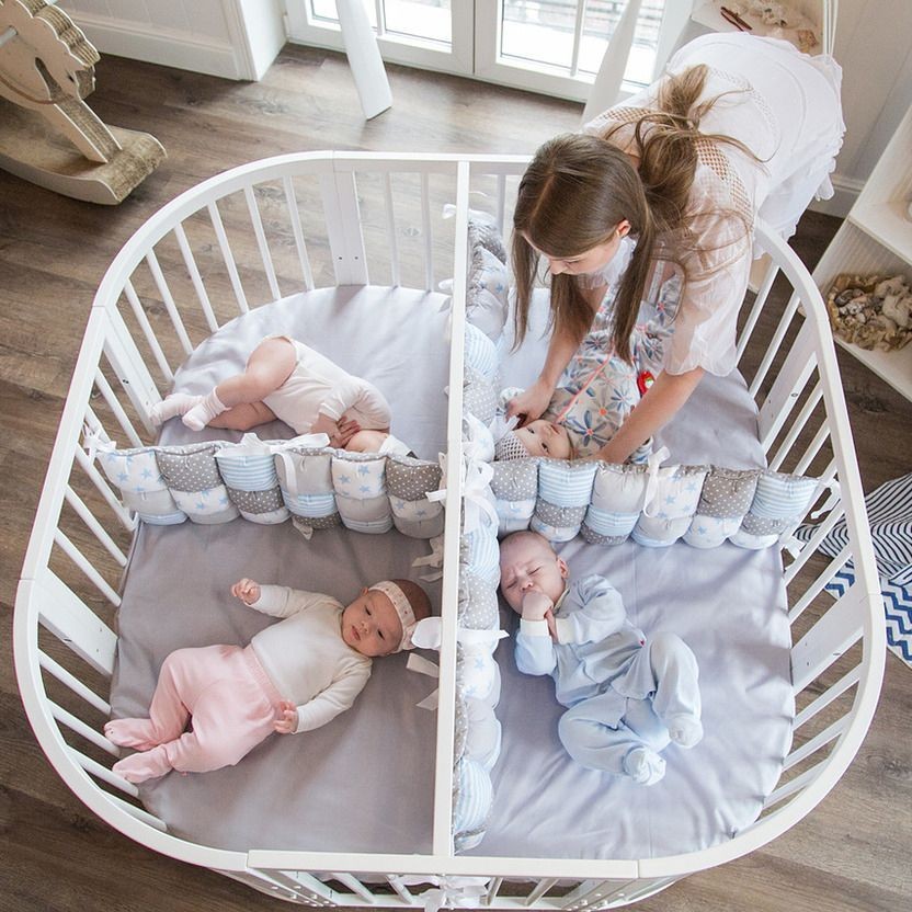Манеж двухместная кроватка PlayPen 3 в 1 серии Limited (без матрасов) COMFORTBABY  00-3949429 Разноцветный;белый Santreyd  - Вид №3