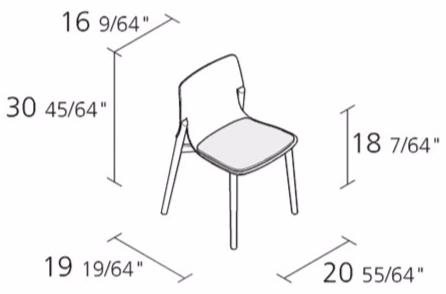 Alias Стул с мягкой подкладкой из дерева Kayak sun-id-1467742 - Вид №1