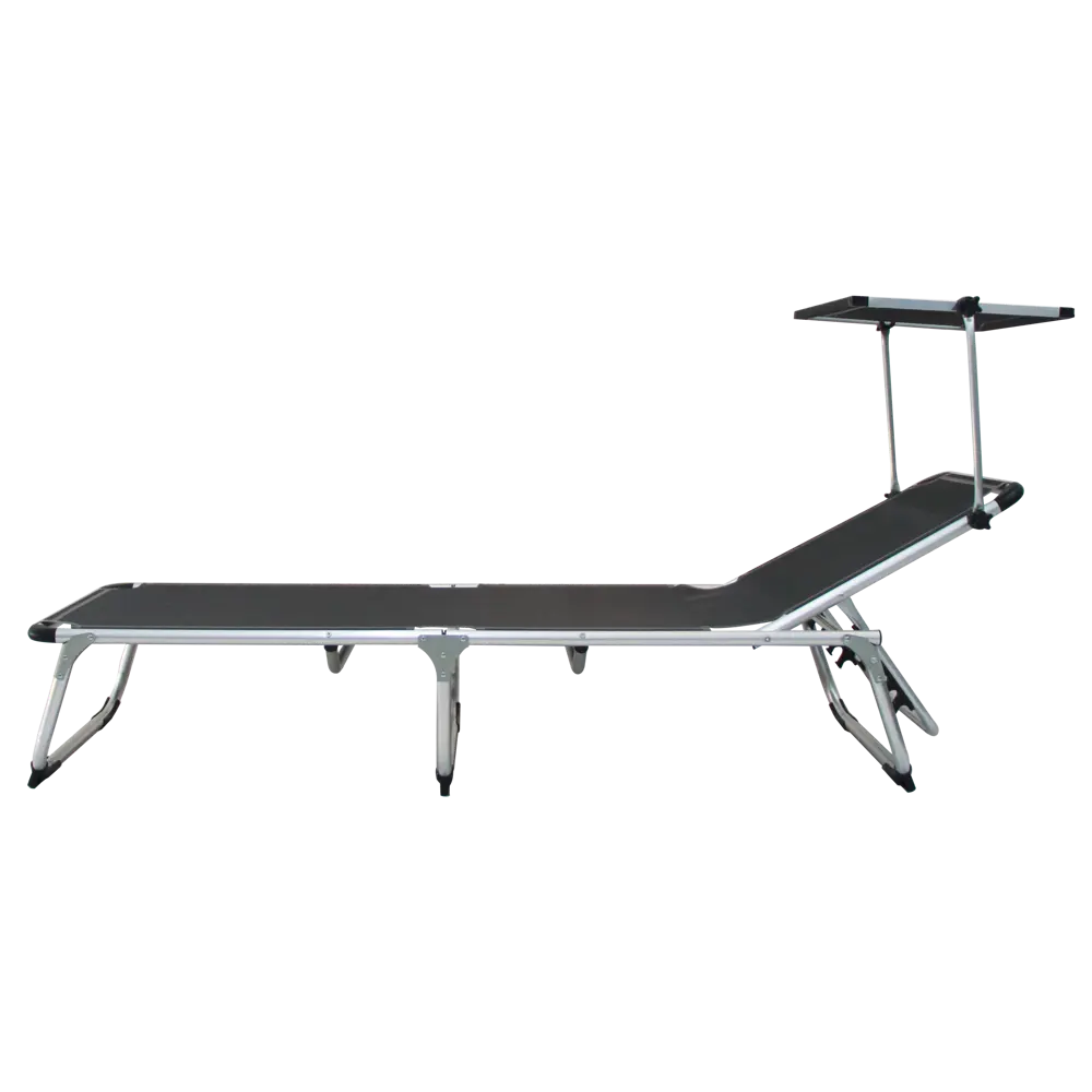 Шезлонг складной Azur 188x61x30 см алюминий/текстилен цвет серый 82558762 STLM-2042039 Santreyd  - Вид №4