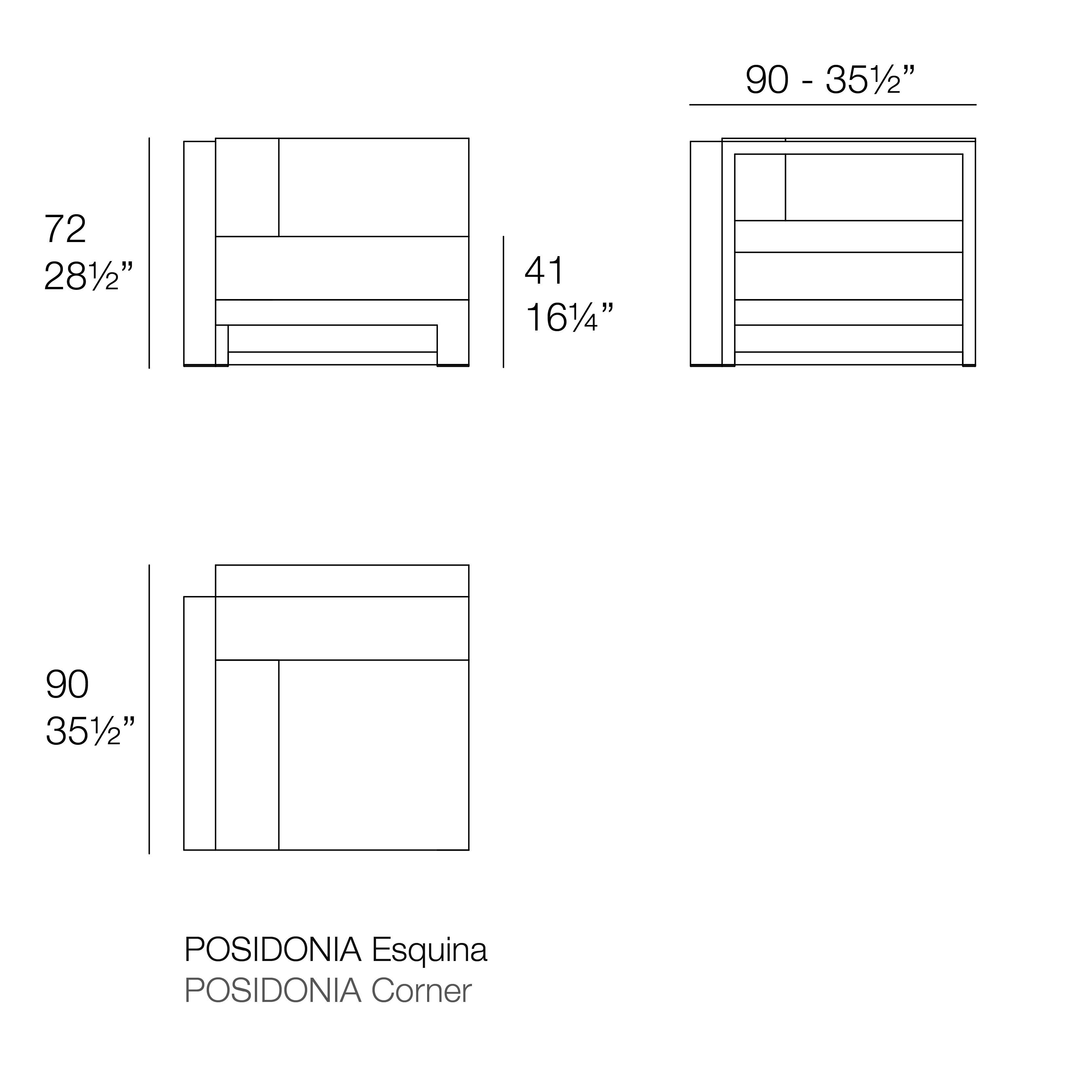 Ткань сад диван Vondom Posidonia ARCH-00099836 - Вид №11