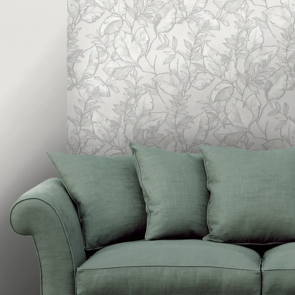 Обои флизелиновые Московская обойная фабрика Иоланта бело-серые 1.06 м 4299-1 89363287 STLM-2137554 - Вид №3