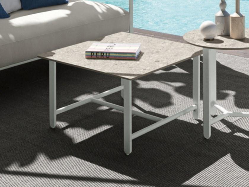 Talenti Квадратный садовый журнальный столик из керамогранита Riviera Rivtc70 - Вид №4