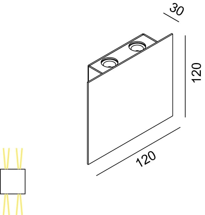 Металлическая светодиодная наружная настенная лампа Lucifero's MANINE ARCH-00146735 - Вид №3