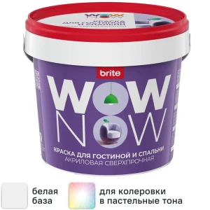 Краска для стен Wow Now матовая цвет белый база А 250 мл 82928870 STLM-2102476